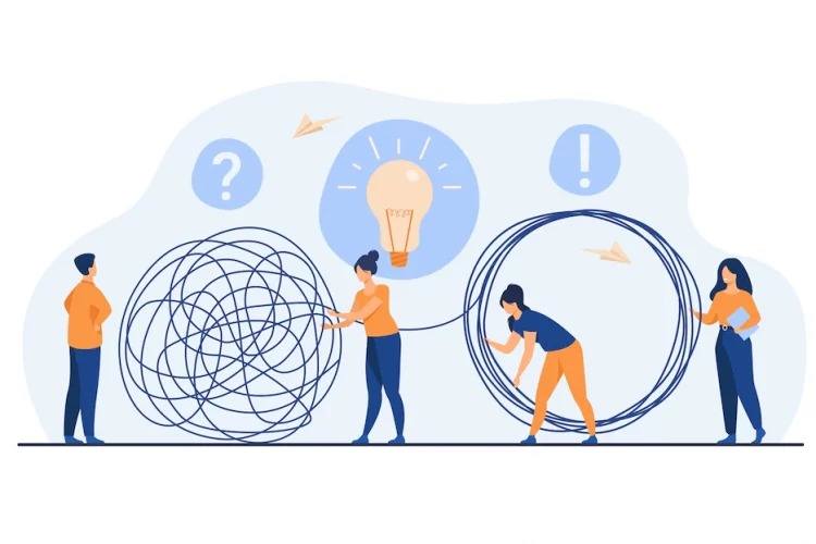 team-crisis-managers-solving-businessman-problems-employees-with-lightbulb-unraveling-tangle-vector-illustration-teamwork-solution-management-concept_74855-10162